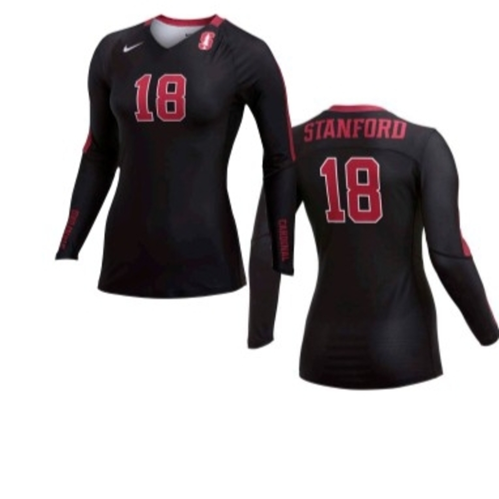 Nike Black and Red Stanford Jersey